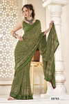 Chitrashala By Vallabhi Moss Georgette Floral Print With Sawrovski Work Saree Online Wholesale